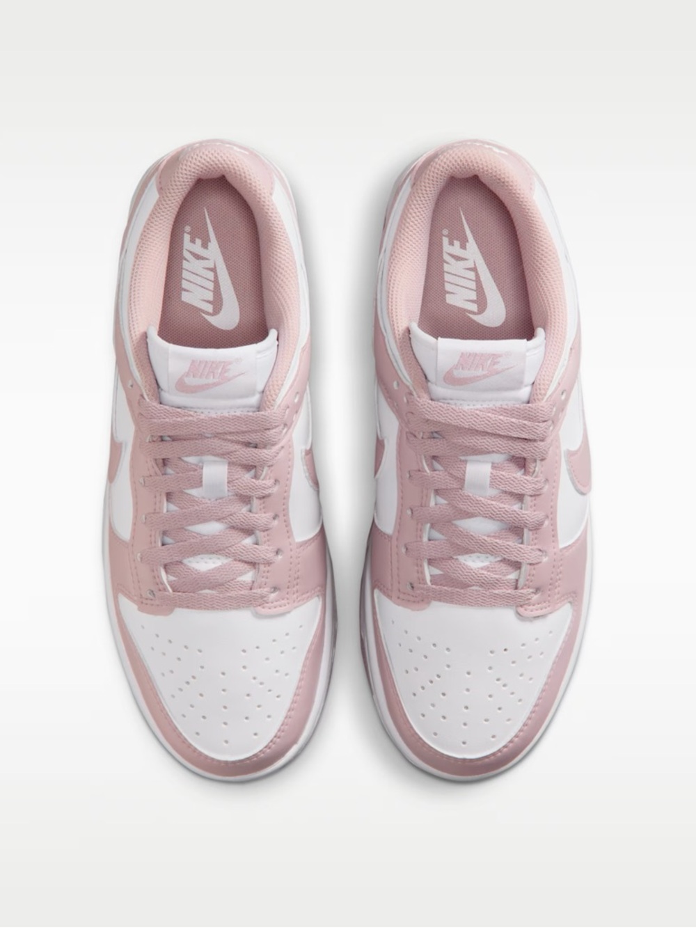 Nike Dunk Low Women’s “White Particle Rose” Sneakers Pink White Size 7 - Picture 9 of 13